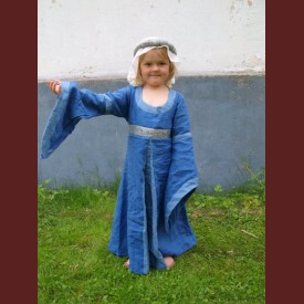 Two colored linen dress child