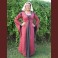 medeltida klänning tvåfärgad